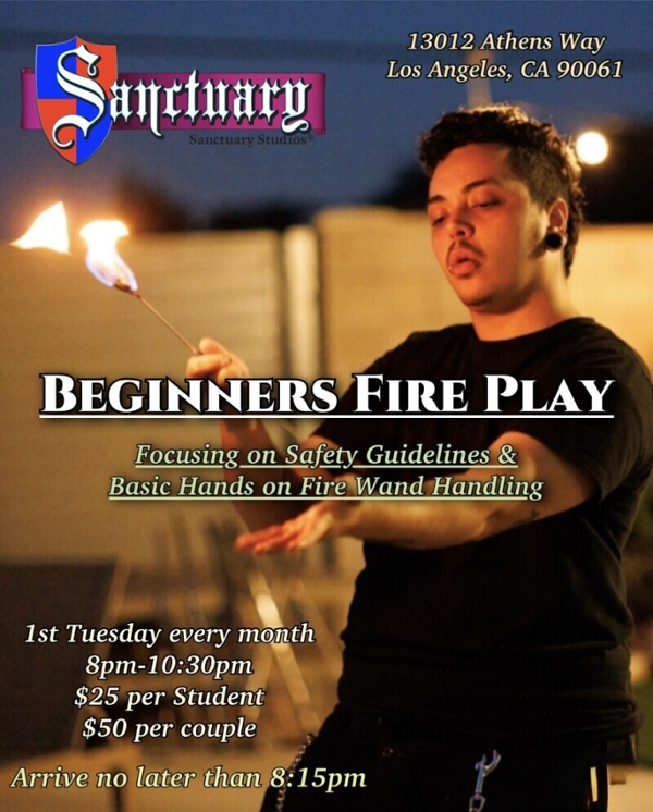Fire Play for Beginners event flyer