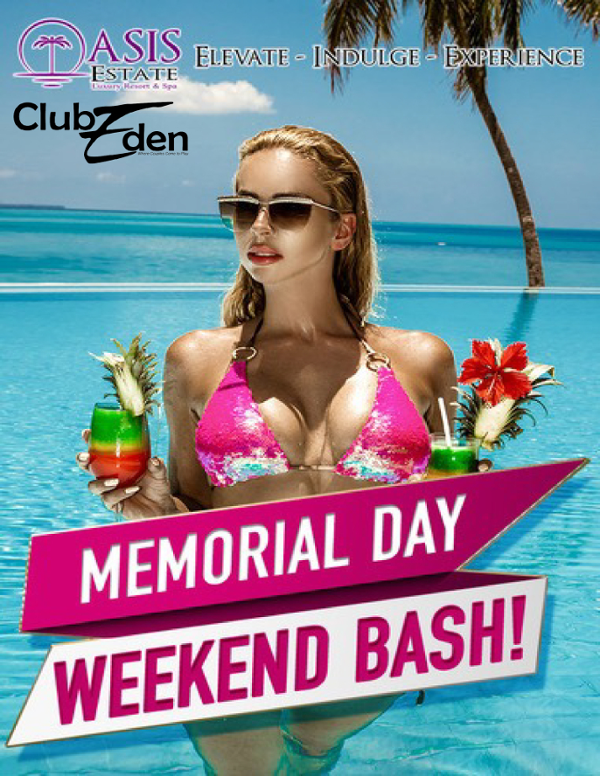 Club Eden Memorial Houston Weekend Party Takeover event flyer