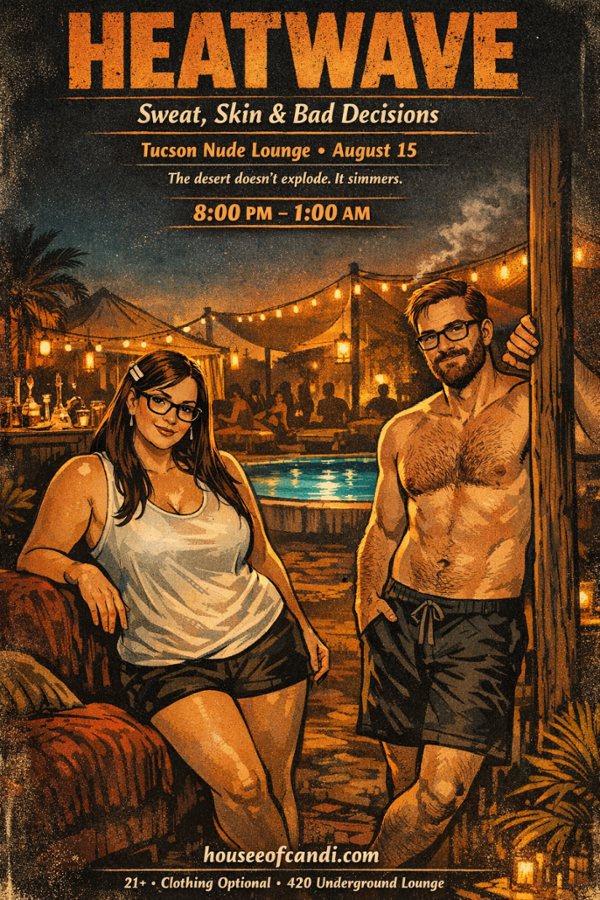 HEATWAVE: Sweat, Skin, & Bad Decisions event flyer