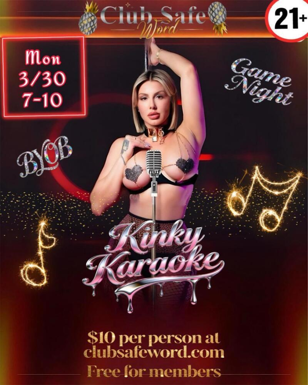 Kinky Karaoke event flyer