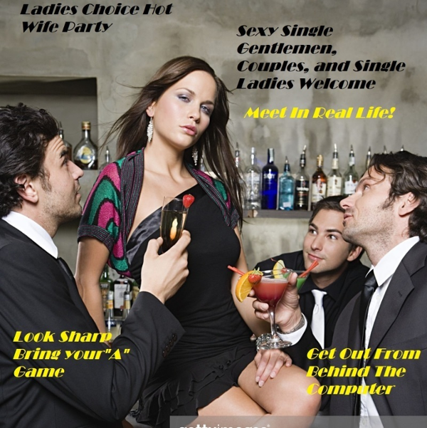 SUNDAY AFTERNOON Hot WIfe POP UP PARTY Single and Couples Welcome event flyer