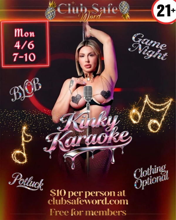 Kinky Karaoke event flyer