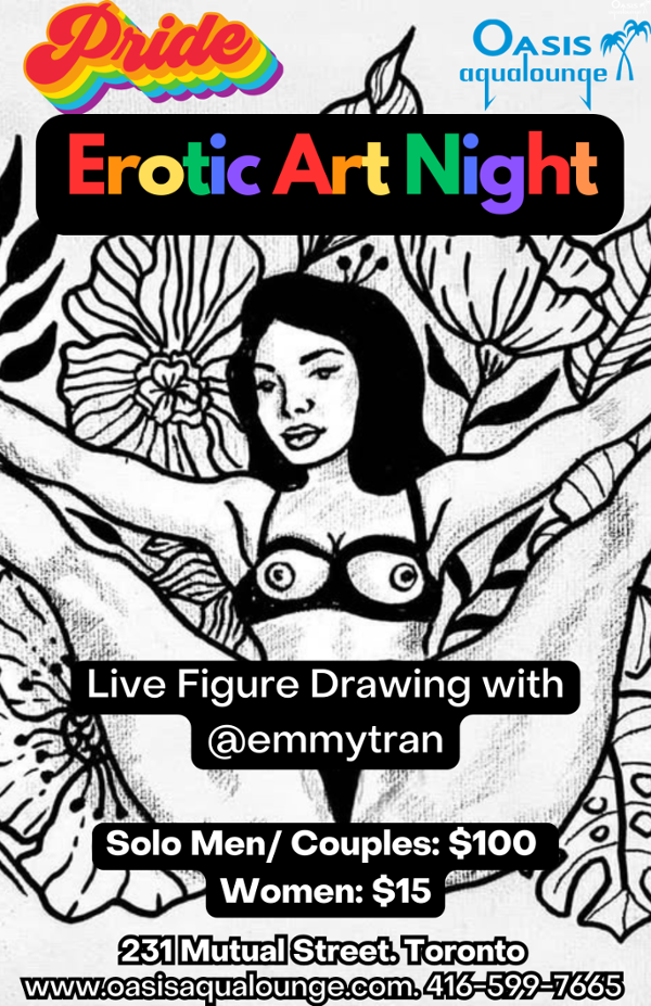 Erotic Art Night event flyer